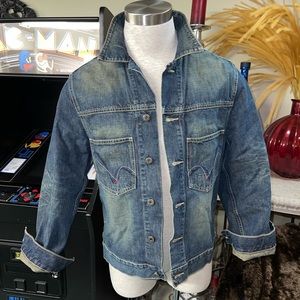 Guess? Jeans men’s vintage trucker jacket size Small